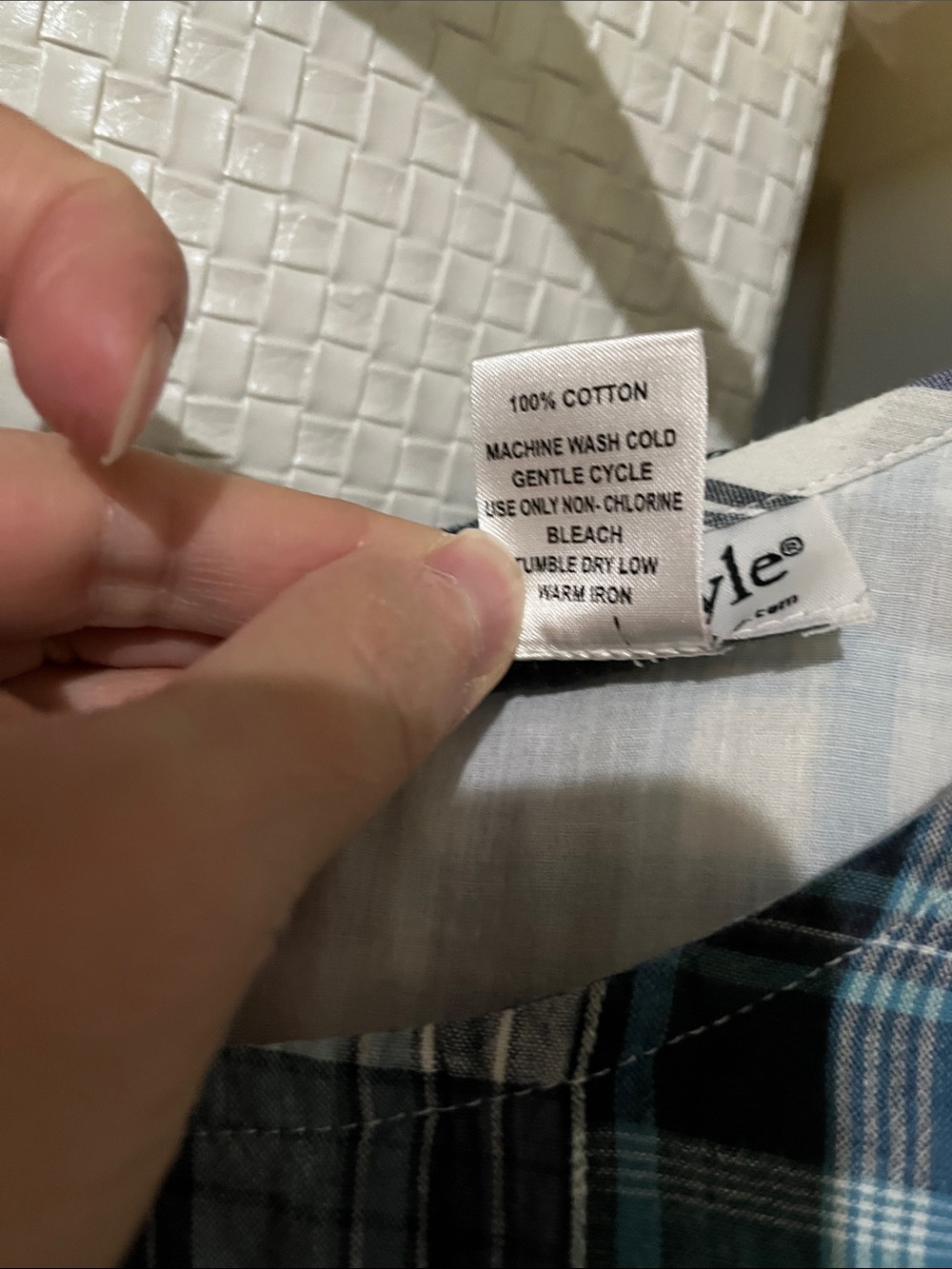 NorthStyle Teal, Navy & White Madras Plaid Midi Dress - Picture 4 of 5